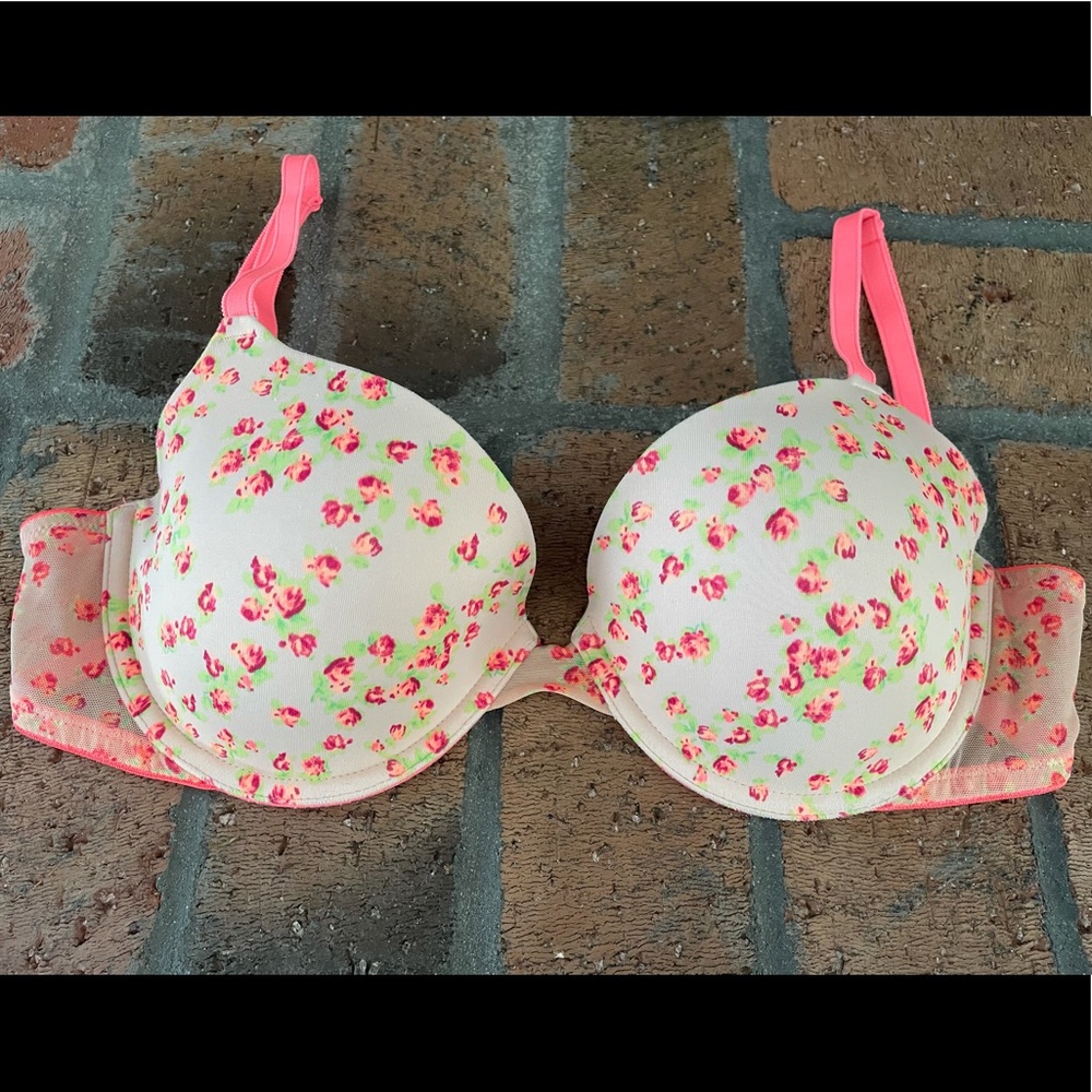 Floral bra | Underwire without push-up